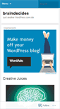 Mobile Screenshot of braindecides.wordpress.com