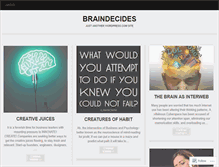 Tablet Screenshot of braindecides.wordpress.com