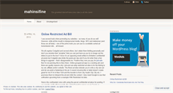 Desktop Screenshot of mahinsifine.wordpress.com