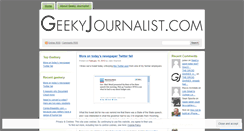 Desktop Screenshot of geekyjournalist.wordpress.com