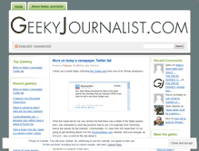 Tablet Screenshot of geekyjournalist.wordpress.com