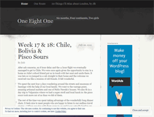 Tablet Screenshot of oneeightone.wordpress.com