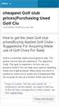 Mobile Screenshot of onlinegolfstores14.wordpress.com