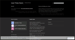 Desktop Screenshot of lovetimesseven.wordpress.com