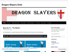 Tablet Screenshot of dragonslayersclub.wordpress.com