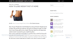 Desktop Screenshot of howtoloseweightfastathome2014.wordpress.com