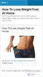 Mobile Screenshot of howtoloseweightfastathome2014.wordpress.com