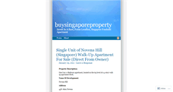 Desktop Screenshot of buysingaporeproperty.wordpress.com