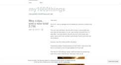 Desktop Screenshot of my1000things.wordpress.com