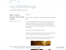 Tablet Screenshot of my1000things.wordpress.com