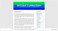 Desktop Screenshot of gottmilk.wordpress.com