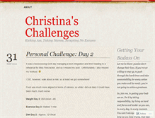 Tablet Screenshot of christinaschallenges.wordpress.com