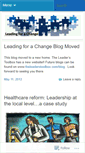 Mobile Screenshot of leadingforachange.wordpress.com