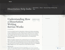 Tablet Screenshot of dissertationhelpindia.wordpress.com