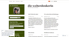 Desktop Screenshot of dieweiterdenkerin.wordpress.com