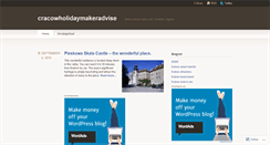Desktop Screenshot of cracowholidaymakeradvise.wordpress.com