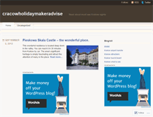 Tablet Screenshot of cracowholidaymakeradvise.wordpress.com
