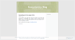 Desktop Screenshot of ecosystemics.wordpress.com