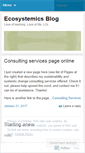 Mobile Screenshot of ecosystemics.wordpress.com