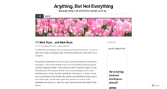 Desktop Screenshot of anythingnoteverything.wordpress.com