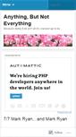 Mobile Screenshot of anythingnoteverything.wordpress.com