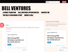 Tablet Screenshot of bellventures.wordpress.com