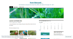 Desktop Screenshot of howblessed.wordpress.com