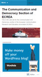 Mobile Screenshot of communicationanddemocracy.wordpress.com