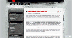 Desktop Screenshot of actstorevelation.wordpress.com