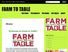 Tablet Screenshot of cuphdfarmtotable.wordpress.com