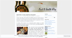 Desktop Screenshot of foodandhealthblog.wordpress.com