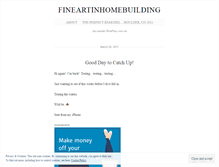 Tablet Screenshot of fineartinhomebuilding.wordpress.com