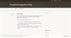 Desktop Screenshot of forgetmeknotsgarden.wordpress.com