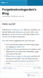 Mobile Screenshot of forgetmeknotsgarden.wordpress.com