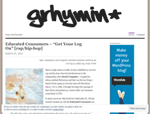 Tablet Screenshot of grhymin.wordpress.com