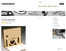 Tablet Screenshot of cukeandsew.wordpress.com