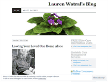 Tablet Screenshot of laurenwatral.wordpress.com