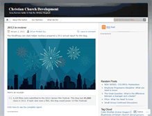 Tablet Screenshot of christianchurchdevelopment.wordpress.com