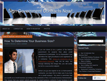 Tablet Screenshot of contractwithgovernment.wordpress.com