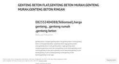 Desktop Screenshot of gentengbetonistimewa.wordpress.com