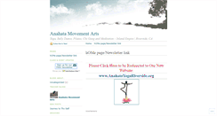 Desktop Screenshot of anahatamovementarts.wordpress.com