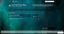 Desktop Screenshot of geoswetearth.wordpress.com