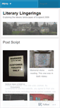 Mobile Screenshot of literarylingerings.wordpress.com