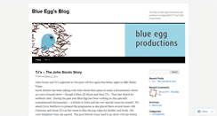 Desktop Screenshot of blueeggproductions.wordpress.com