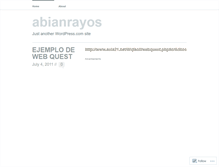 Tablet Screenshot of abianrayos.wordpress.com