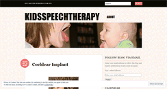 Desktop Screenshot of kidsspeechtherapy.wordpress.com