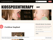 Tablet Screenshot of kidsspeechtherapy.wordpress.com