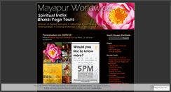 Desktop Screenshot of mayapurworldwide.wordpress.com