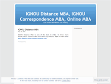 Tablet Screenshot of ignoudistancemba.wordpress.com