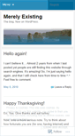 Mobile Screenshot of merelyexisting.wordpress.com